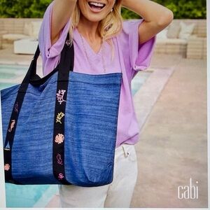 CAbi Catalina Tote - Blue Denim Tote Bag